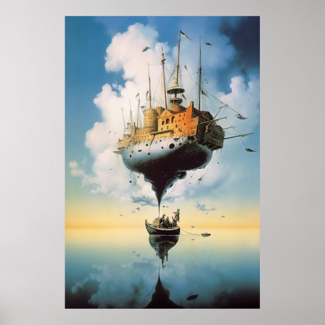 Surreal Celestial Vessel Poster (Framsidan)