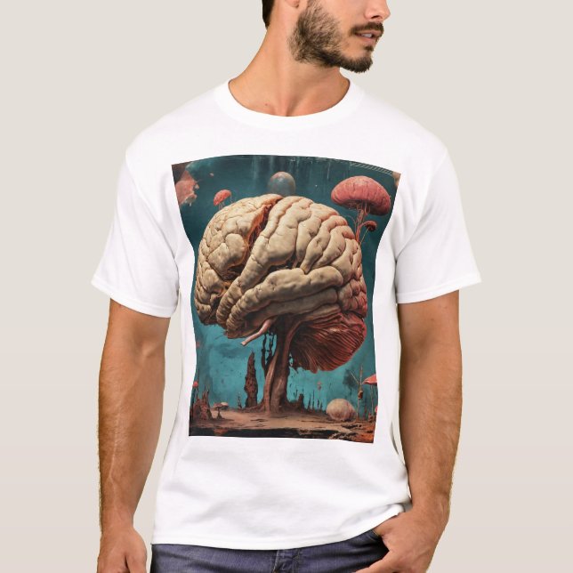 Surreal Cerebral liggande T Shirt (Framsida)