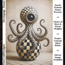 Surreal Checkerboard Octopus, Harlequin FX2R