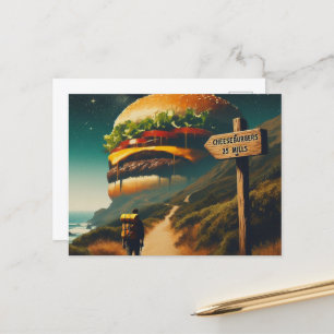 Surreal Cheeseburgers 25 Miles Away Hiking Trail Vykort