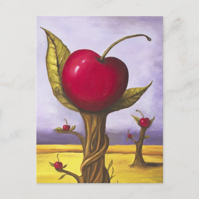 Surreal Cherry Träd Vykort (Framsida)