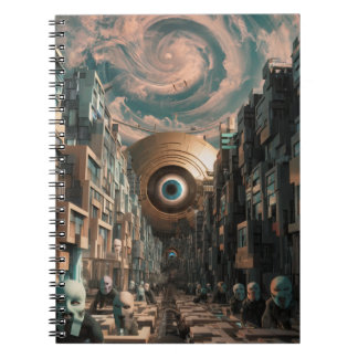 Surreal Cyberpunk City Anteckningsbok