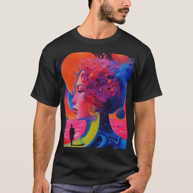 Surreal Dali Universe Art T-Shirt (Framsida)