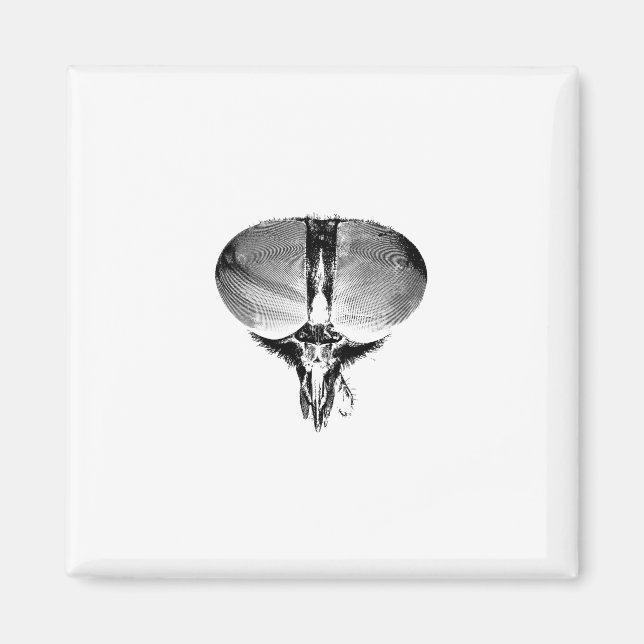Surreal Death Insekt Head - Big Öga Magnet (Framsidan)