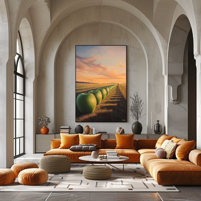 Surreal Dreamscape Apples i Twilight Fält Poster (Skapare uppladdad)