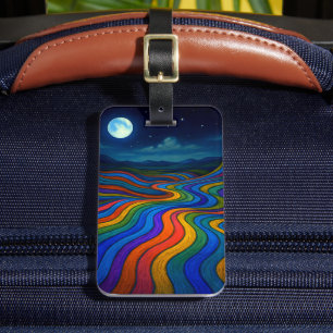 Surreal Dreamscape Moonlight Rainbow Land Bagagebricka
