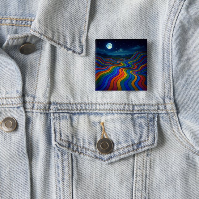 Surreal Dreamscape Moonlight Rainbow Land Knapp (In Situ)
