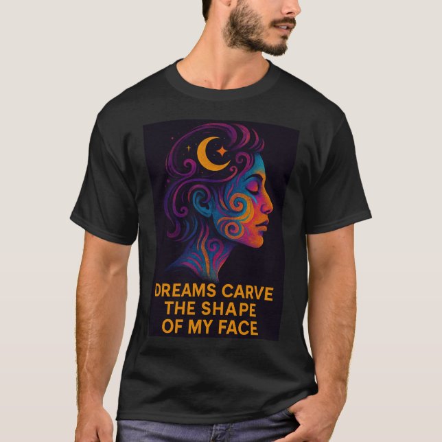 Surreal drömporträtt Neonkonst T Shirt (Framsida)