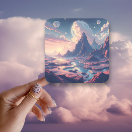 Surreal Etheral Dream-like Otherlely Art Fyrkantigt Klistermärke
