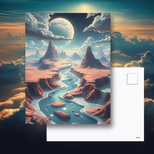 Surreal Etheral liggande   Magic World Vykort