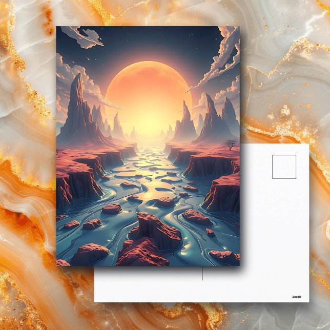 Surreal Etheral liggande | Magic World Vykort (Skapare uppladdad)