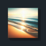 Surreal Ethereal Seafoam on Pristine Beach Canvastryck<br><div class="desc">A mesmerizing and surreal digital artwork featuring thick,  cloud-like white seafoam covering the shoreline in soft,  pillowy textures. A single,  glowing turquoise wave rolls in under a bright,  hazy morning sky,  creating a peaceful and otherworldly coastal atmosphere. Perfect for calming bedroom decor,  modern minimalist spaces,  or zen-inspired art collections.</div>