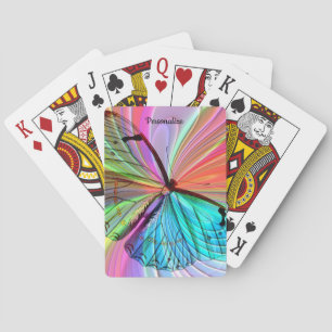 Surreal Fantasy Butterfly Pastel Personlig Casinokort