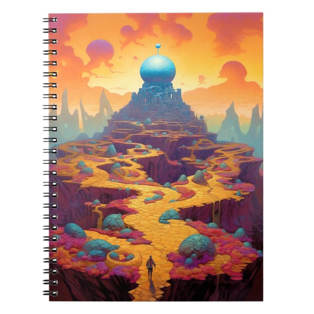 Surreal Fantasy City Anteckningsbok (Framsidan)