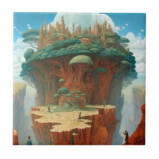 Surreal Fantasy City Kakelplatta (Framsidan)