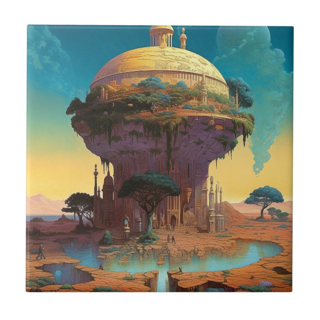 Surreal Fantasy City Kakelplatta (Framsidan)