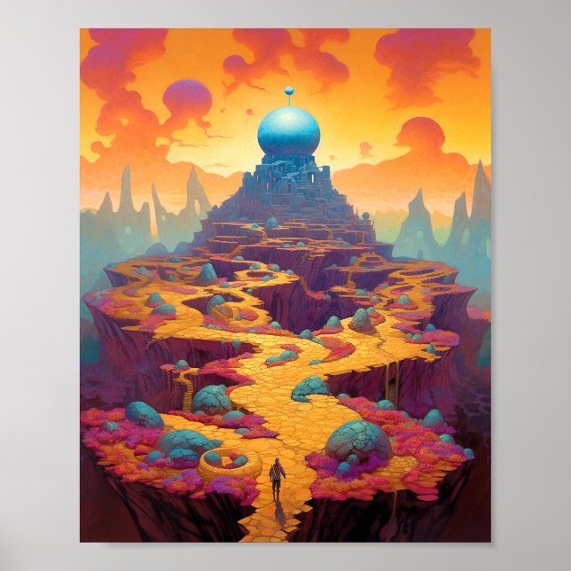 Surreal Fantasy City Poster (Framsidan)