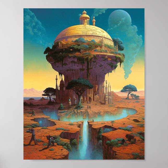 Surreal Fantasy City Poster (Framsidan)