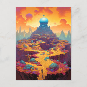 Surreal Fantasy City Vykort