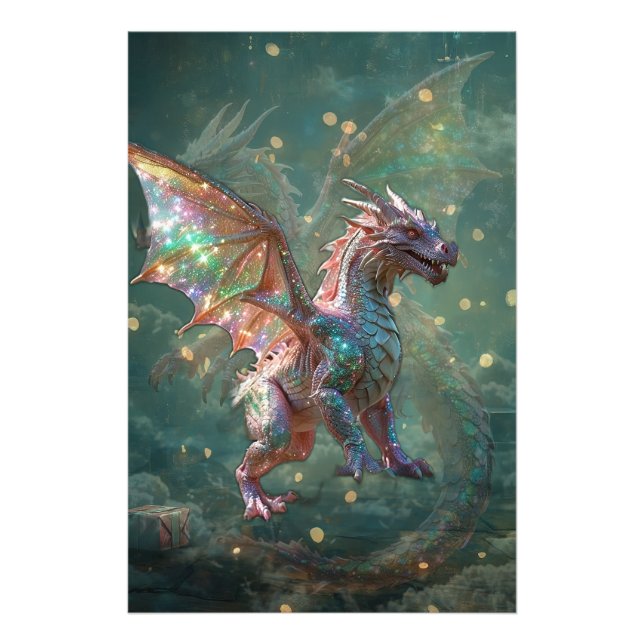 *~* Surreal Fantasy Dragon Wall Art 34 Fototryck (Framsidan)