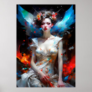 Surreal Fantasy Fantastic Girl Art Ai Poster