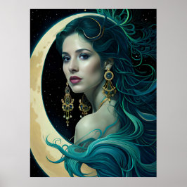 Surreal Fantasy Fantastic Girl Art Ai Poster