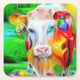 Surreal Farm Art Underlägg Papper Kvadrat