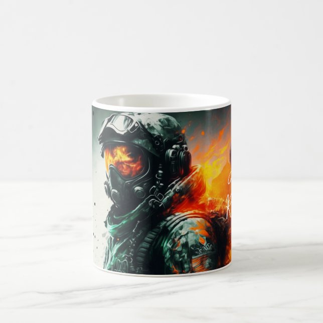 Surreal Fighter Pilot Kaffemugg (Center)