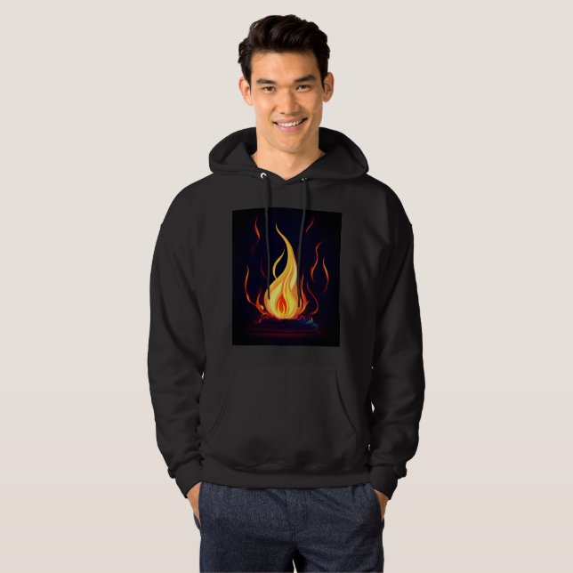 "Surreal Flame Vector Art - 4K Render for - Hoodie (Hel framsida)