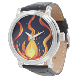 Surreal Flamvektor Art - 4K-render för - Armbandsur
