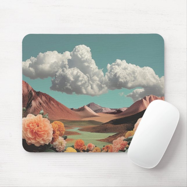 Surreal Floral Mountainscape With Dramatic Clouds Musmatta (Med mus)