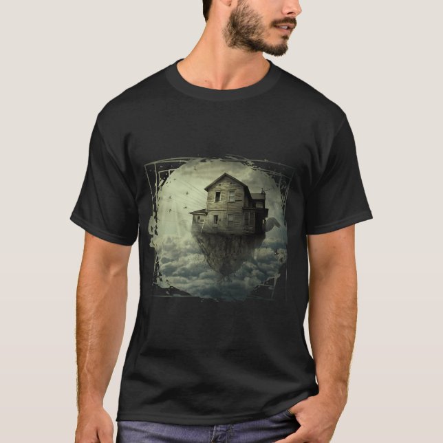 Surreal Flygande Hus T Shirt (Framsida)