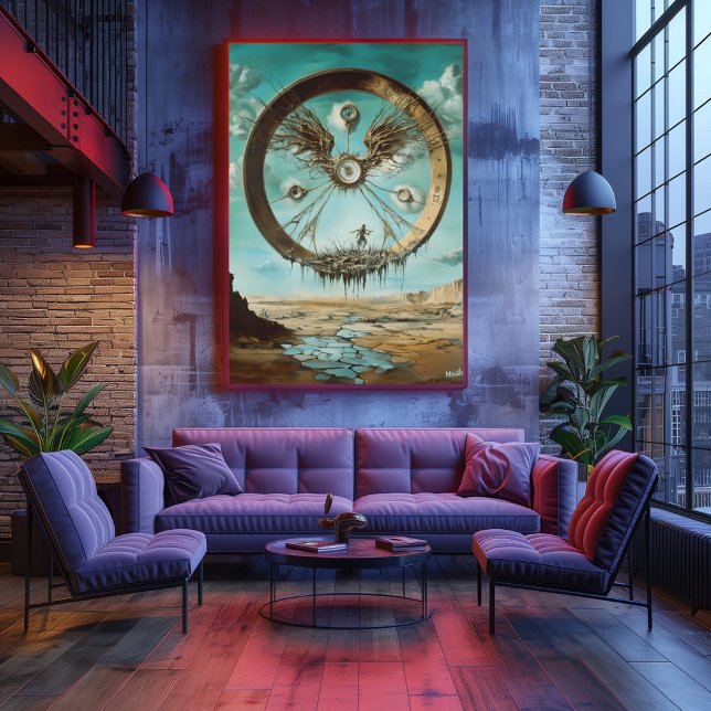 Surreal Flytande cirkulär struktur med Abstrakt Poster (Skapare uppladdad)