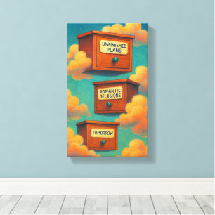 Surreal Flytande kabinett Canvas Wall Art Gift