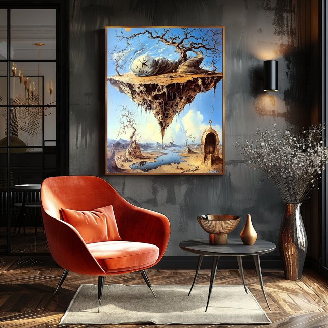 Surreal flytande mark med spiraltrappa poster (Skapare uppladdad)
