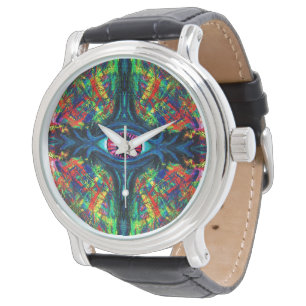 Surreal Förvrängd Trippig Ögon Visionär Oljemålnin Armbandsur