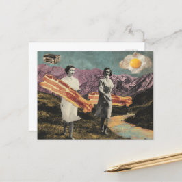 Surreal frukost med Bacon och ägg Vykort