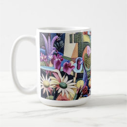 Surreal Garden - Blommigt Illustration design 1 Kaffemugg