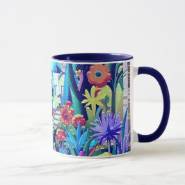 Surreal Garden - Blommigt Illustration design 2 Mugg