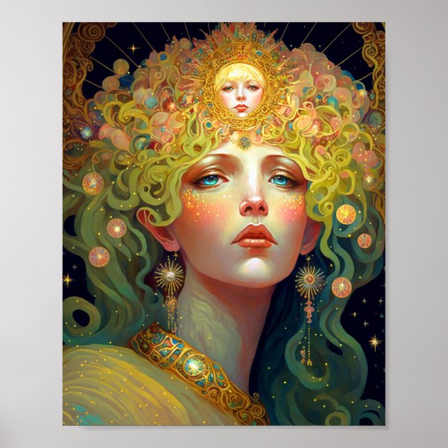 Surreal Goddes Fantasy Art Poster (Framsidan)