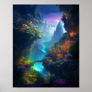 Surreal Goddes Queen Fantasy Art Postcard Poster