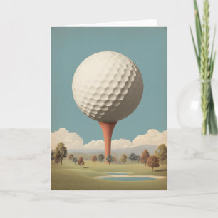 Surreal golfbollslandskap kort