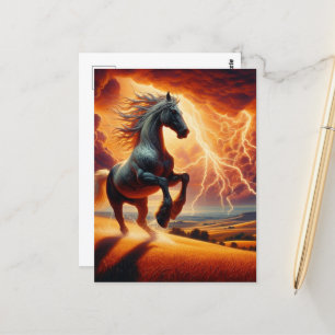 Surreal Horse i Storm Vykort