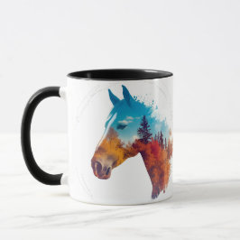 Surreal Horse in Autumn Forest Mugg