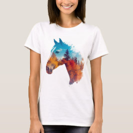 Surreal Horse in Autumn Forest T Shirt