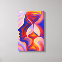 Surreal Hourglass Ansikte Abstrakt