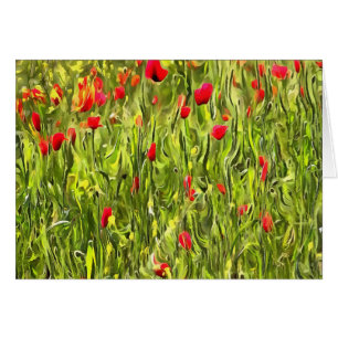 Surreal Hypnotis-poppies Hälsningskort