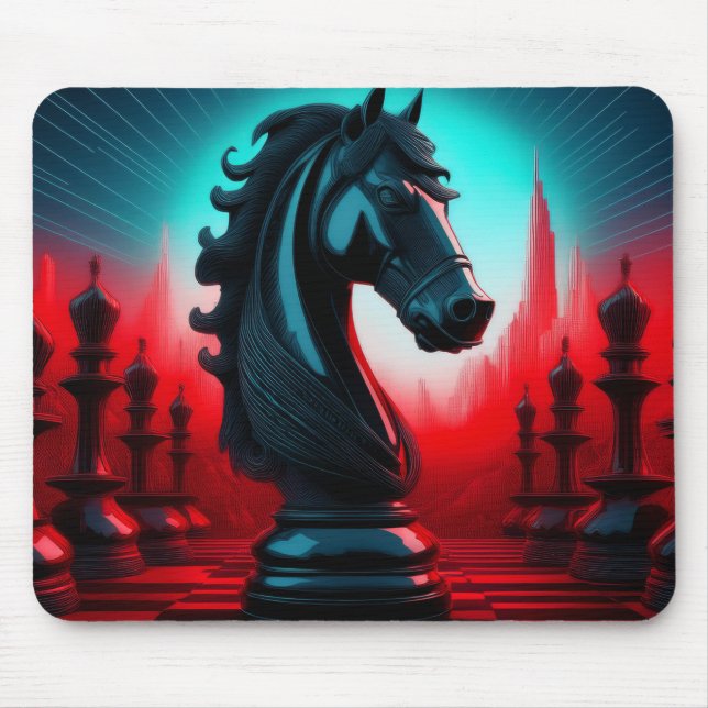 Surreal Intricate Black Knight Chess Biet Musmatta (Framsidan)