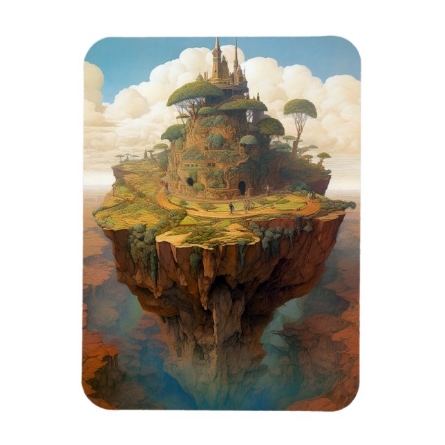 Surreal Island Ligcape Fantasy Art Magnet (Vertikal)