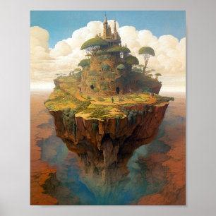 Surreal Island Ligcape Fantasy Art Poster